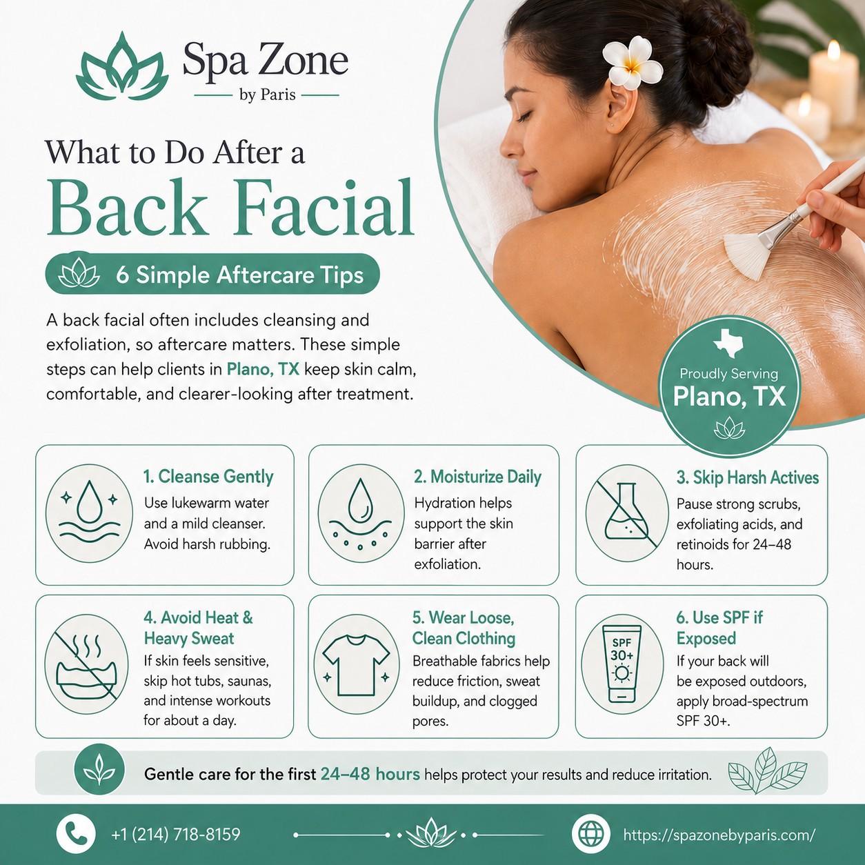 What to do after a Back Facial