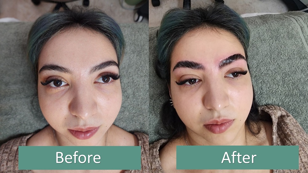 brow lamination before after results plano texas service